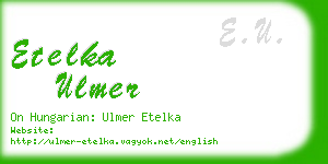 etelka ulmer business card